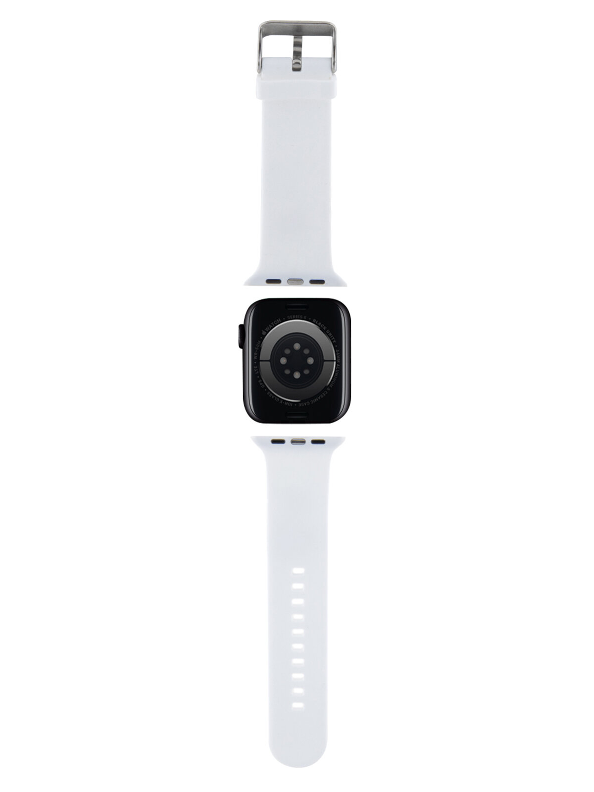 Karl Lagerfeld для Apple Watch 45/44/42 mm ремешок 3D Rubber NFT Karl & Choupette heads White — фото 3