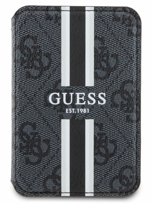 Бумажник GUESS Wallet Cardslot MagSafe PU 4G Stripes GUWMSP4RPSK, черный, серый
