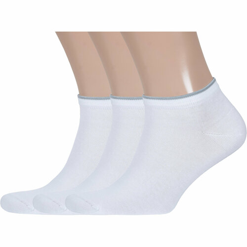 фото Носки lorenzline, 3 пары, размер 25, белый