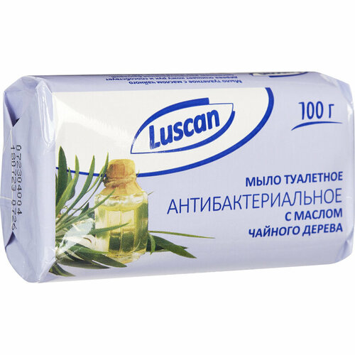 Комплект 67 штук, Мыло туалетное Luscan антибактериальное с маслом чайного дерева 100г