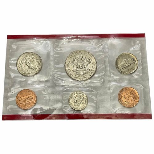 США, набор монет 1, 5, 10, 25, 50 центов U.S. Mint Uncirculated Coin 1985 г. (D) сша 50 центов 1 2 доллара 1942 г