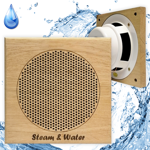 SteamWaterВлагостойкий динамик для сауны и парной с квадратной декоративной решеткой из дуба 1155000₽