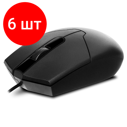 Комплект 6 шт, Мышь Sven RX-30, USB, черный, 2btn+Roll