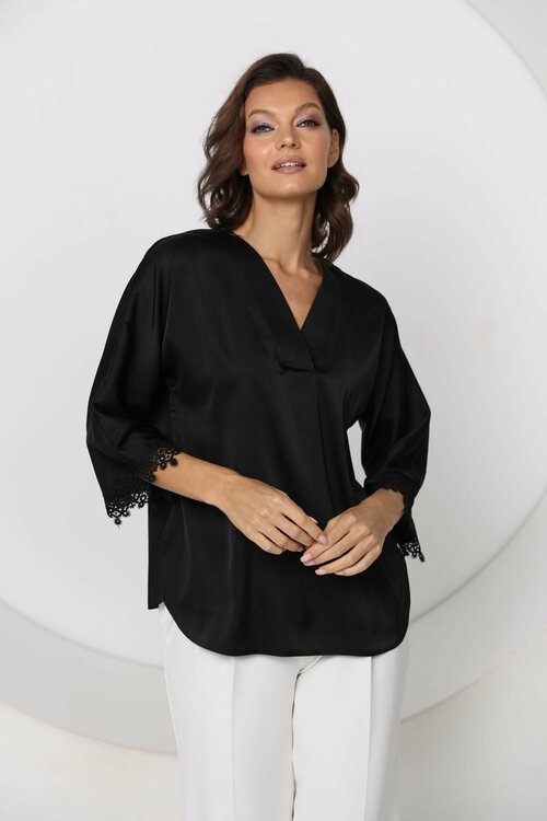 Блуза  Looklikecat, размер 42, черный