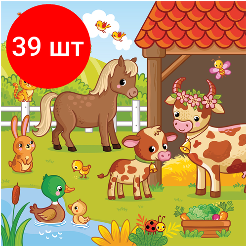 Комплект 39 шт, Пазл 64 эл. ТРИ совы Ферма комплект 20 шт пазл 160 эл три совы веселая ферма