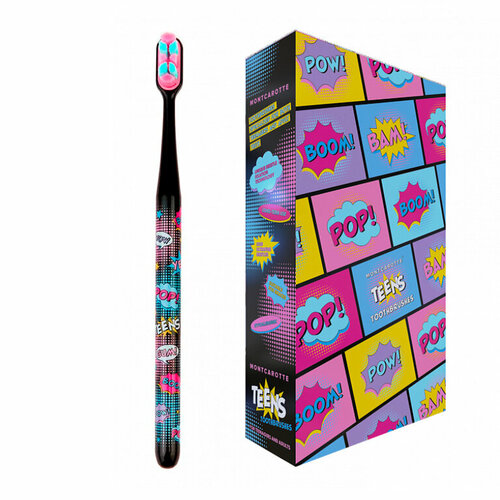 Зубная щетка 7+ TEENS Черная упаковка 6 шт MONTCAROTTE TEENS Toothbrush 6 шт