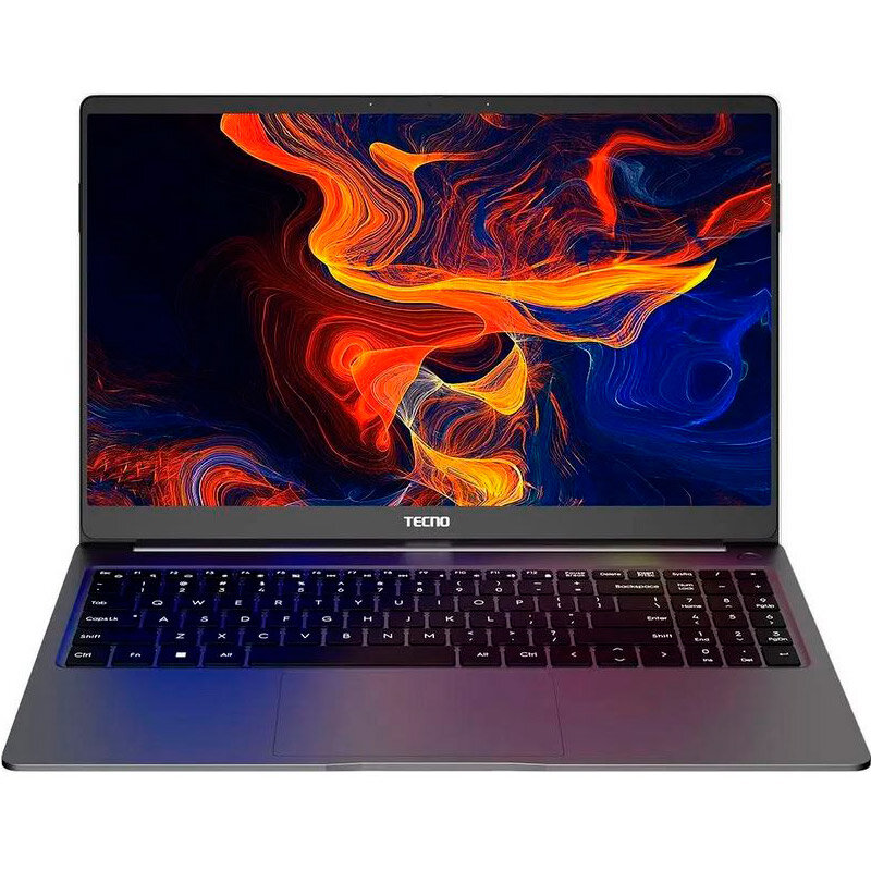 Ноутбук Tecno T1 R5 16G + 1T Grey TCN-T1R5D15.1. GR (AMD Ryzen 5 5560U 2.3 GHz/16384Mb/1Tb SSD/AMD Radeon Graphics/Wi-Fi/Bluetooth/Cam/15.6/1920x1080/DOS)