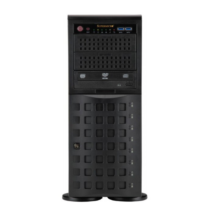 Шасси серверное NEW Supermicro Super Workstation 4U Tower 740A-T no CPU(2)Scalable/TDP 270W/ no DIMM(16)/SATARAID HDD(8)LFF/3x5,25/2x1GbE/6xFHHL,M2/1200W (SYS-740A-T) - фото №8