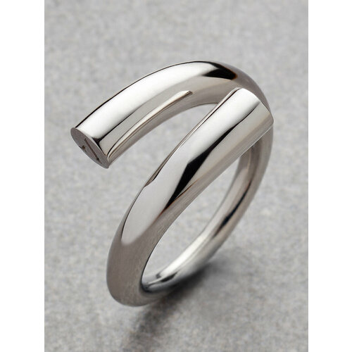 Кольцо обручальное ANTAVA Кольцо серебряное с родиевым покрытием широкое обручальное, серебро, 925 проба, родирование, серебряный