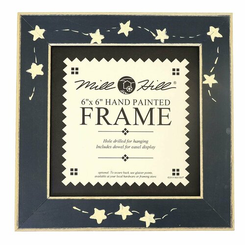 Рамка для оформления вышивки MILL HILL, деревянная, цвет синий, 20.32х20.32см, 1 шт