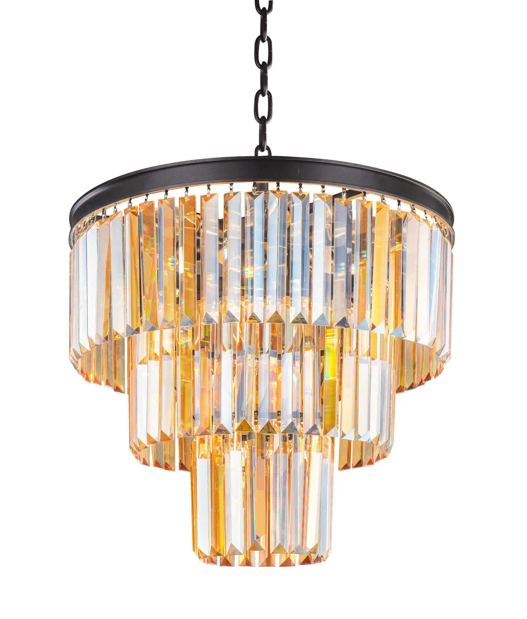 Люстра Mak-interior Odeon 3 rings amber