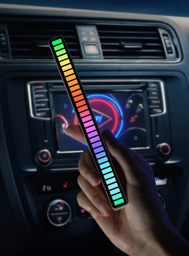 "RGB Music Level Light" - светодиодный светильник реагирующий на музыку White