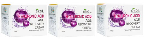 Ekel Крем для лица Age Recovery Cream Hyaluronic Acid, с гиалуроновой кислотой, 100 мл, 3 шт