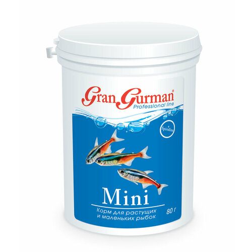 Корм д/р зоомир Gran Gurman Mini - для растущих и маленьких рыбок 80гр, банка 250мл 437, (1 шт)