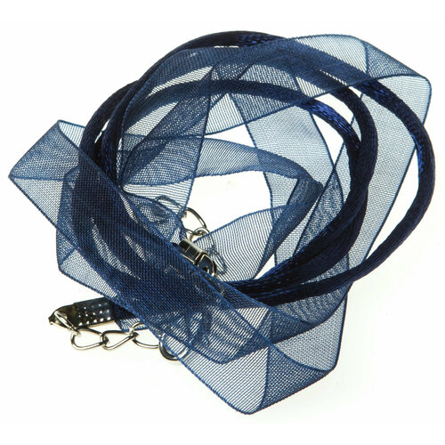 Шнур комбинированный ZLATKA с лентой с замком темно-синий 45см 5шт 263₽