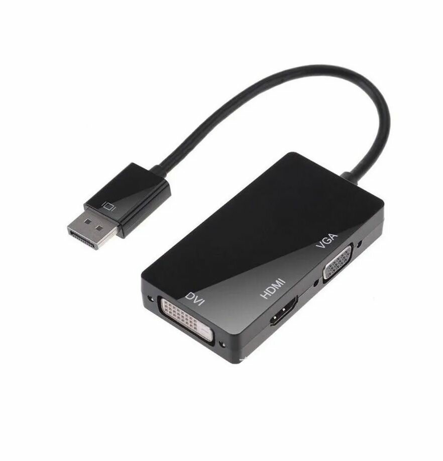 Адаптер Display Port DP 20 pin - VGA, HDMI, DVI, черный