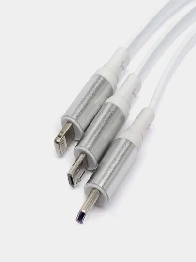Телескопический USB-кабель для зарядки телефонов "3 в 1" ( — фото 7