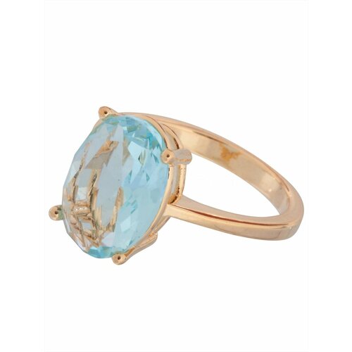 Кольцо помолвочное Lotus Jewelry, фианит, размер 20, голубой