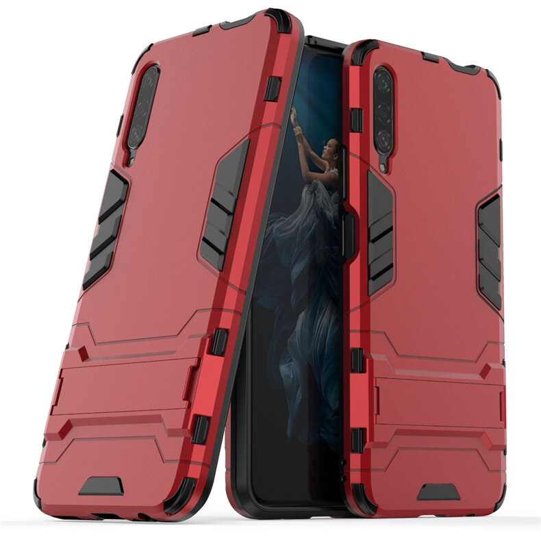Чехол-бампер MyPads для Honor 9X без отпечатка пальца противоударный усиленный ударопрочный серебристый