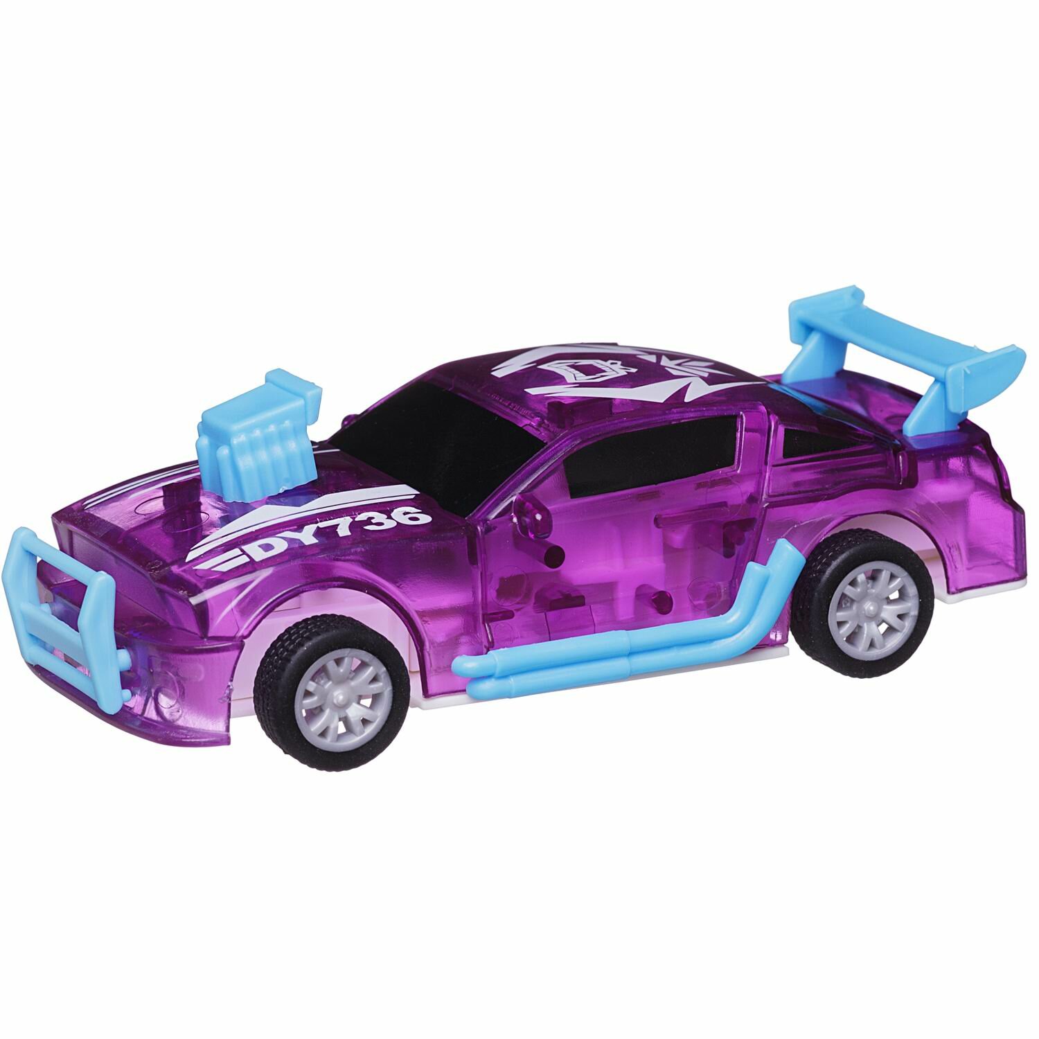Машинка Abtoys разбивающаяся инерционная фиолетовая 1:32 C-00405/фиолетовая