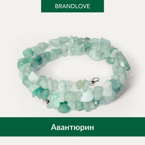 фото Жесткий браслет bl jewelry freeform, хризоколла, кварц, лазурит, турмалин, янтарь, яшма, коралл, гранат, кварц розовый, 1 шт., размер 16 см, зеленый