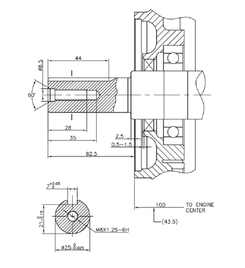 Бензиновый двигатель LONCIN Loncin G420F 5А (A type) 15 лс