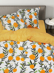 Комплект постельного белья Feresa 2х спальный, Бязь, наволочки 70x70, апельсин