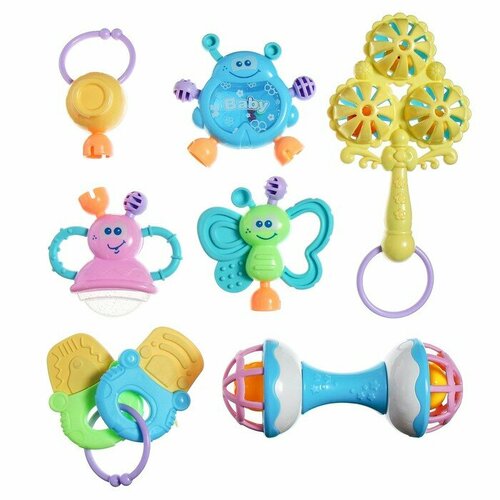 Набор погремушек Собери меня с эластичными деталями 7 шт Крошка Я 1266₽