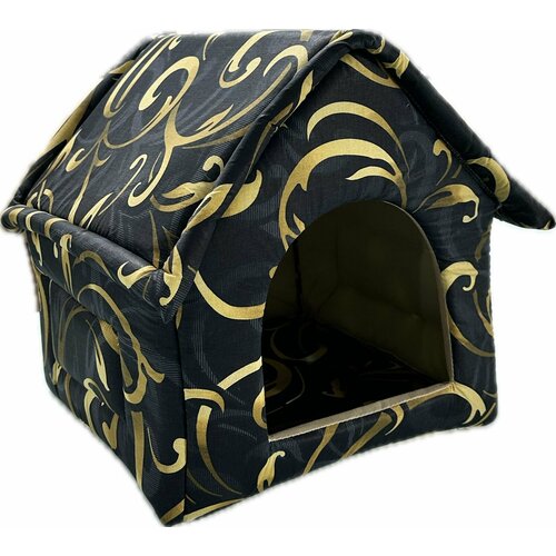 Мягкий домик лежанка Дримкэт для кошек и мелких собак. Размеры 38*40*37см. Цвет: персидская ночь