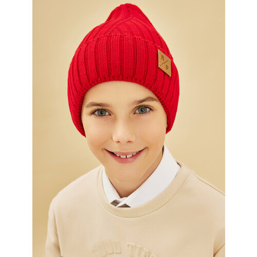 фото Шапка noble people, размер 54/56, красный