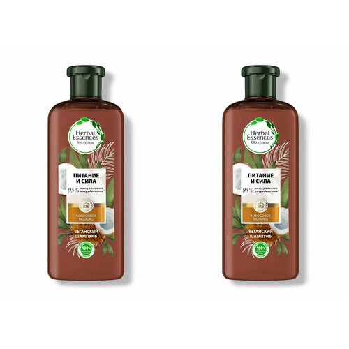 Herbal Essences Шампунь для волос Кокосовое молоко, 400мл, 2шт шампунь питание и сила кокосовое молоко herbal essences хербал эсенсес фл 400мл