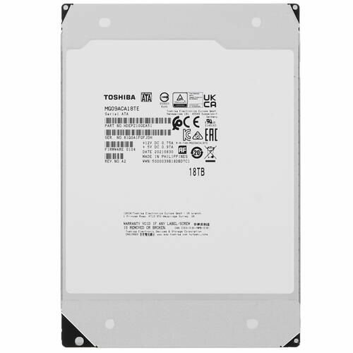 Внутренний HDD диск TOSHIBA 18TB, SATA3, 3.5" (MG09ACA18TE)