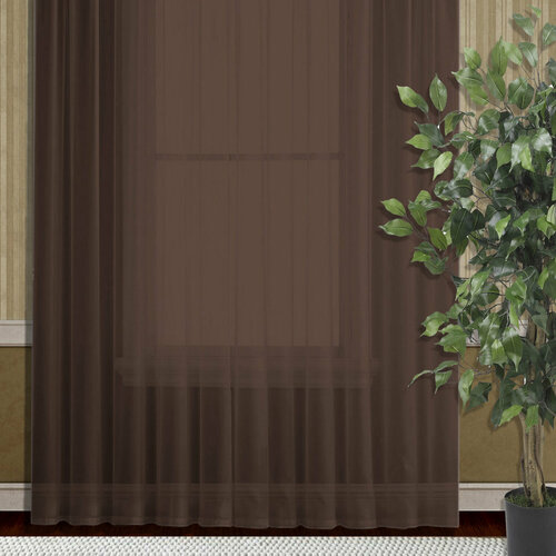 КаСЛ Классические шторы Danolly цвет: шоколадный (200х250 см - 1 шт)