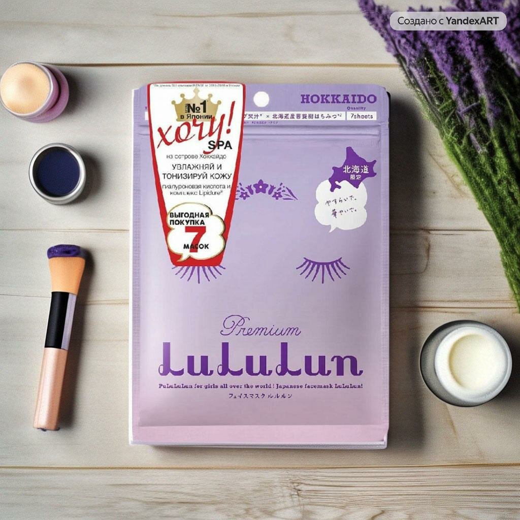 Маска Lululun (Лулулун) увлажняющая против сухости кожи с ароматом лаванды premium face mask lavender 7 GLIDE ENTERPRISE Inc. - фото №4