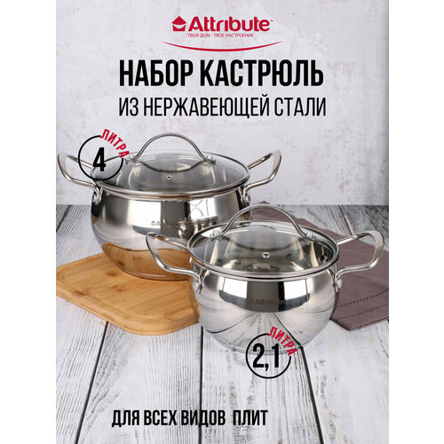 Набор кухонной посуды OPTIMA 4пр серебристый