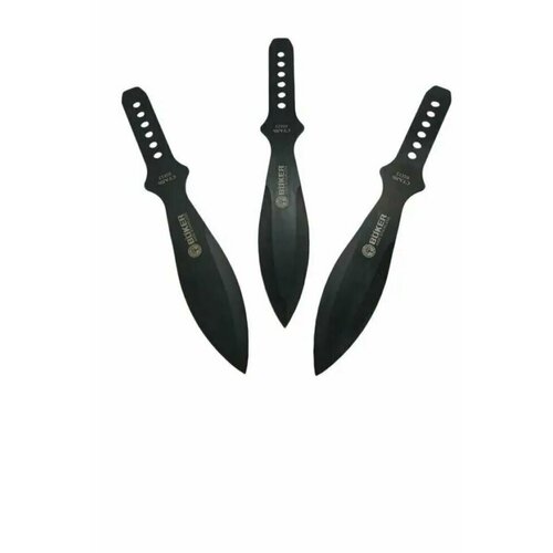 Нож метательный Черные цвет 65х13, длина лезвия 11 см (3 шт.) набор ножей 3 предмета 3 ножа для чистки 9 см микс