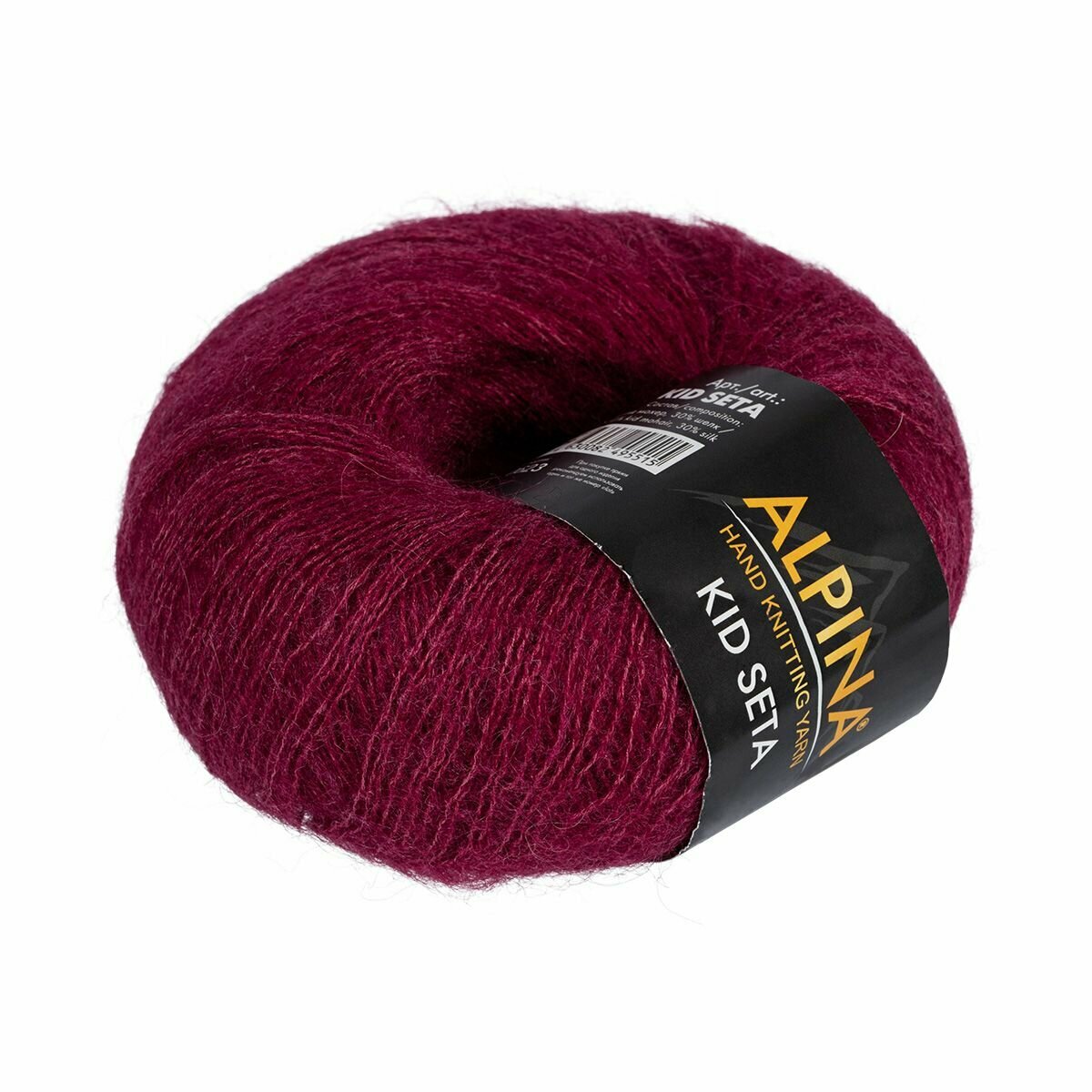 фото Пряжа ALPINA KID SETA 70% кид мохер, 30% шелк 1 шт. х 25 г 225 №09 бордовый