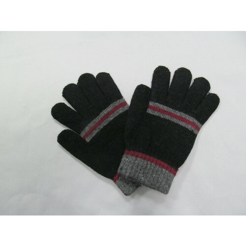 фото Перчатки лилия, размер 6-8 лет, бордовый, серый