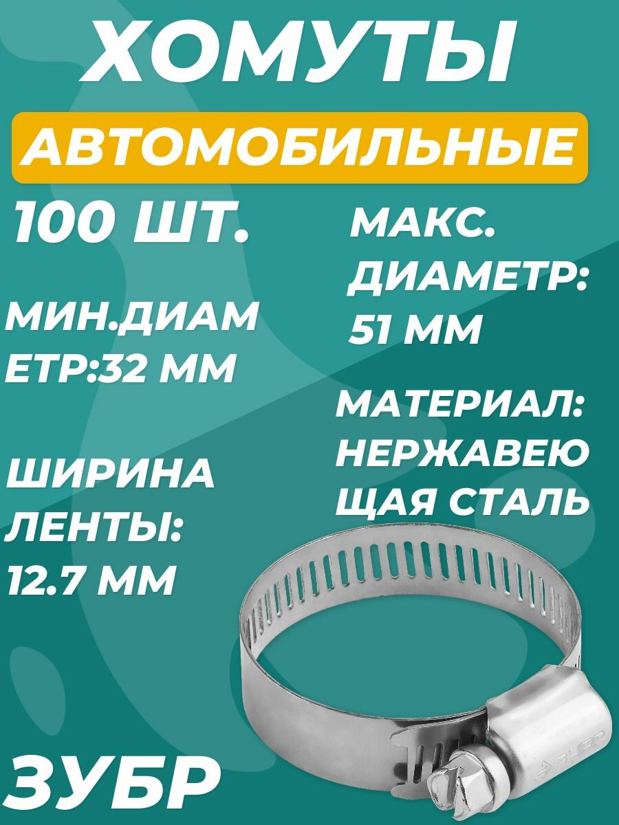 Хомуты ЗУБР - фото №3