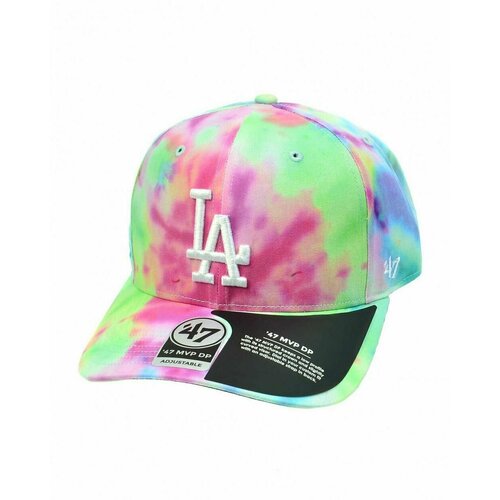 фото Бейсболка '47 brand бейсболка классическая с изогнутым козырьком mvp dp los angeles dodgers wh white, размер os, зеленый, мультиколор