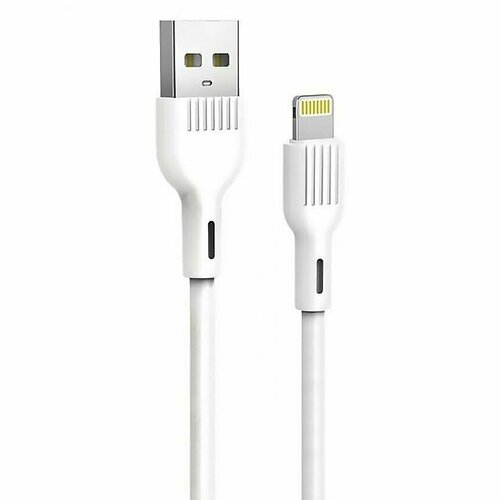 кабель штекер usb в 2 0 штекер lightning 1 5м орбита ot pcc29 Кабель USB - Apple lightning, SKYDOLPHIN S03L, белый, 1 шт.