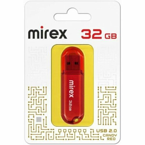 Флеш накопитель 32GB Mirex Candy, USB 2.0, Красный