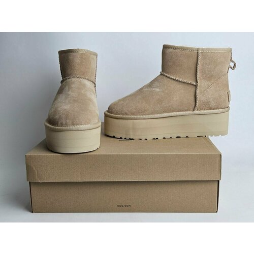 фото Угги ugg classic mini platform sand, размер 41 eu, sand
