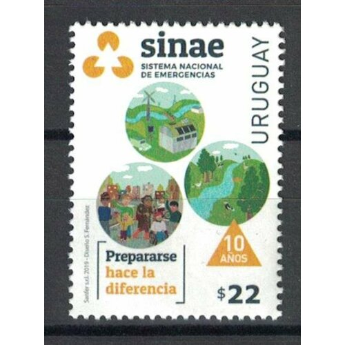Почтовые марки Уругвай 2019г. 10 лет Национальной системе по чрезвычайным ситуациям Окружающая среда MNH