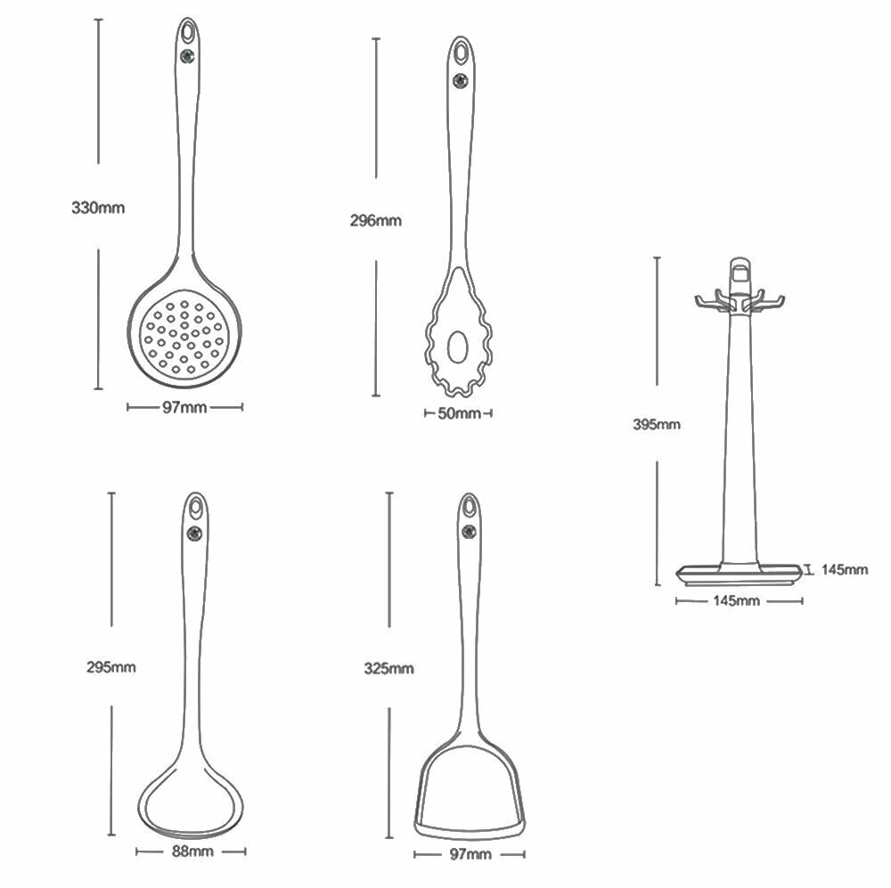 Набор кухонных принадлежностей Xiaomi Zhiwu Silicone Kitchenware Suit (ZCPJ001) - фото №5