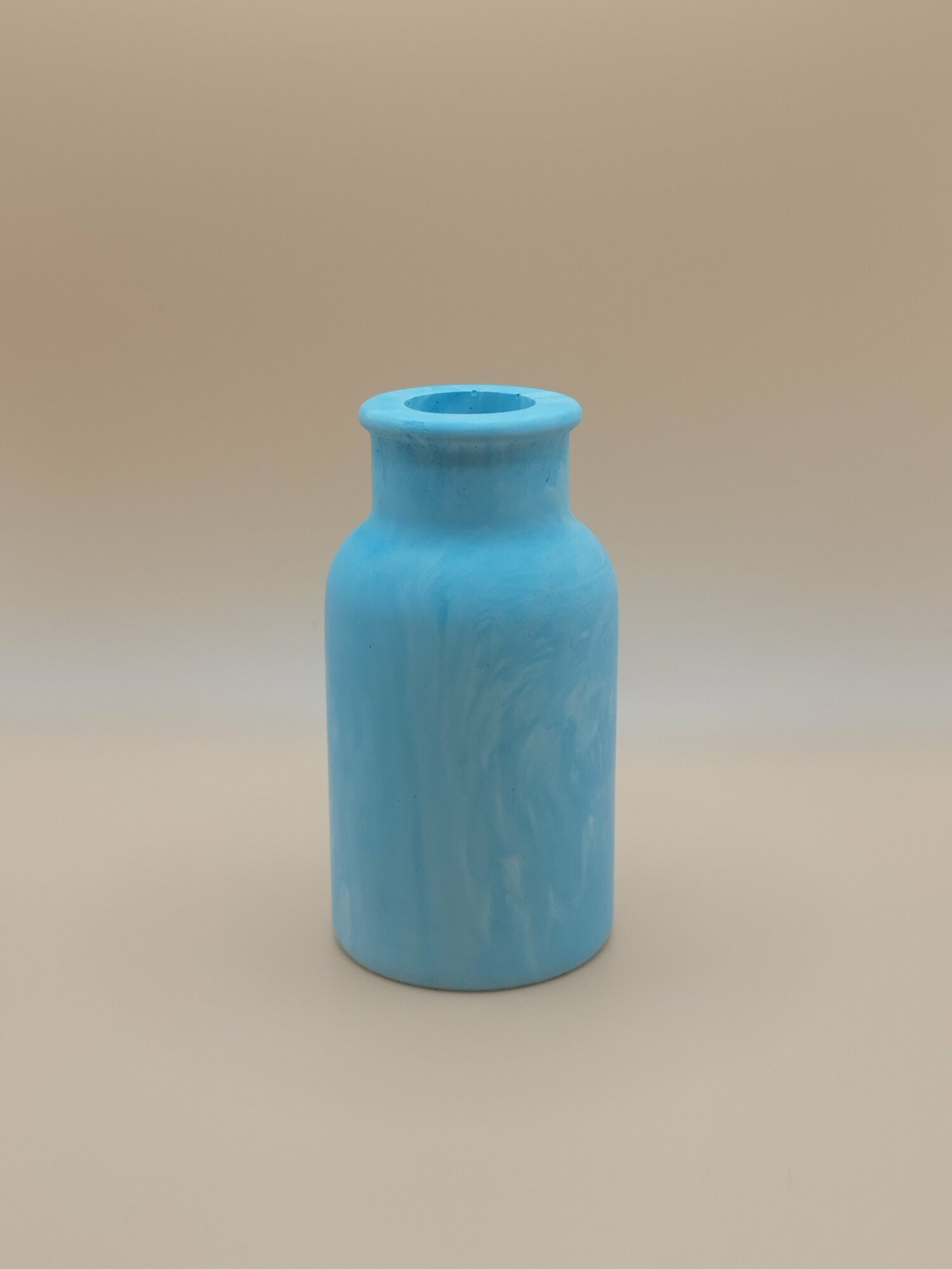 фото Ваза для сухоцветов GipswithLove, голубая, 9,7 см, гипс, 1 шт, настольная, круглая