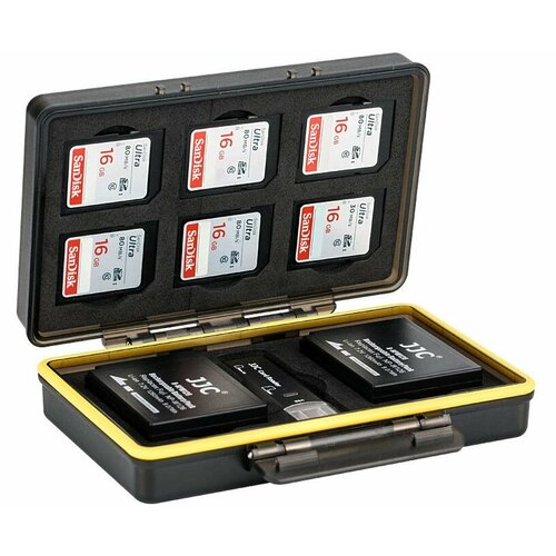 Чехол JJC BC-3NPW126 для карт памяти и аккумуляторов (6 x SD cards and 2 x NP-W126/NP-W126s batteries)