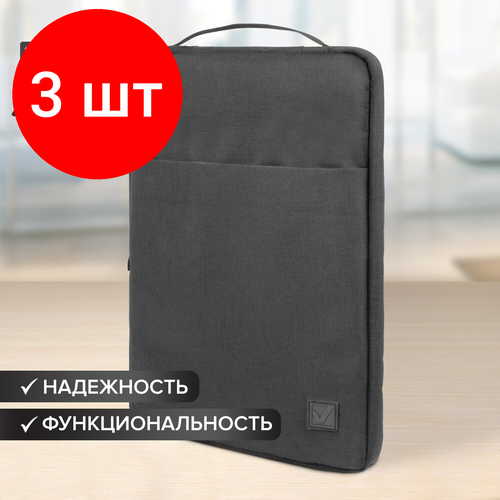 Чехол для ноутбука Brauberg Option 13-14' с ручкой и карманом, черный, 35,5х24х2,5 см, 270830