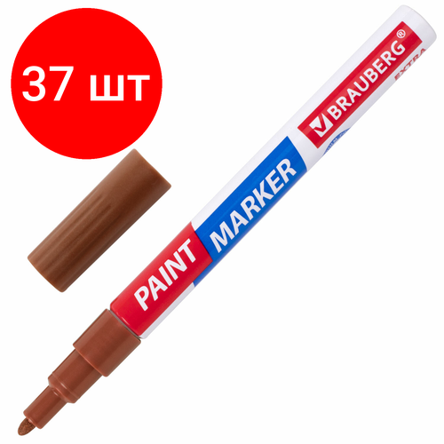 Комплект 37 шт, Маркер-краска лаковый EXTRA (paint marker) 2 мм, медный, улучшенная нитро-основа, BRAUBERG, 151976