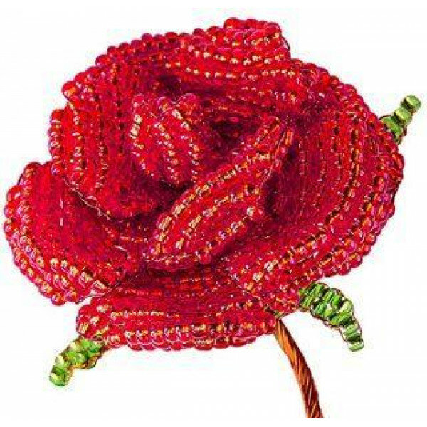Набор для тв-ва Цветы из бисера Алая роза АА 05-602